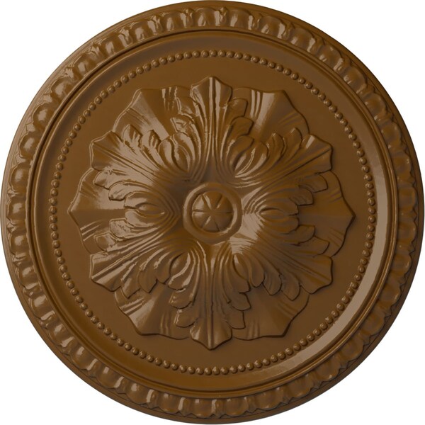 Ekena Millwork Richmond Ceiling Medallion (Fits Canopies up to 2 5/8"), Hand-Painted Smokey Topaz, 18"OD x 1 3/8"P CM18RISTF - main